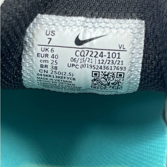 Nike Force Zoom Trout 7 Pro Metal White Baseball Cleats Mens Sz 7 (CQ7224-101) - Picture 11 of 11